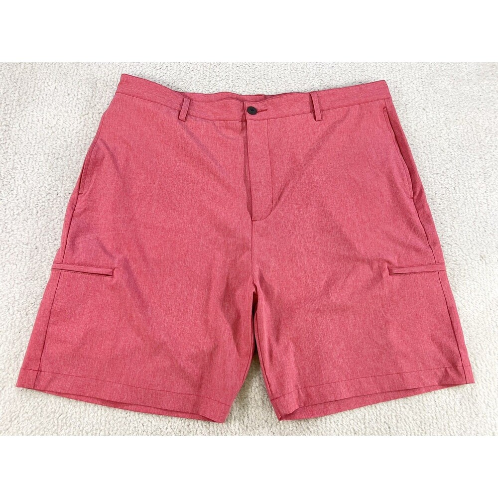 Tailorbyrd Sport Red Poly Stretch 8" Chino Golf Shorts Casual Mens Size 40